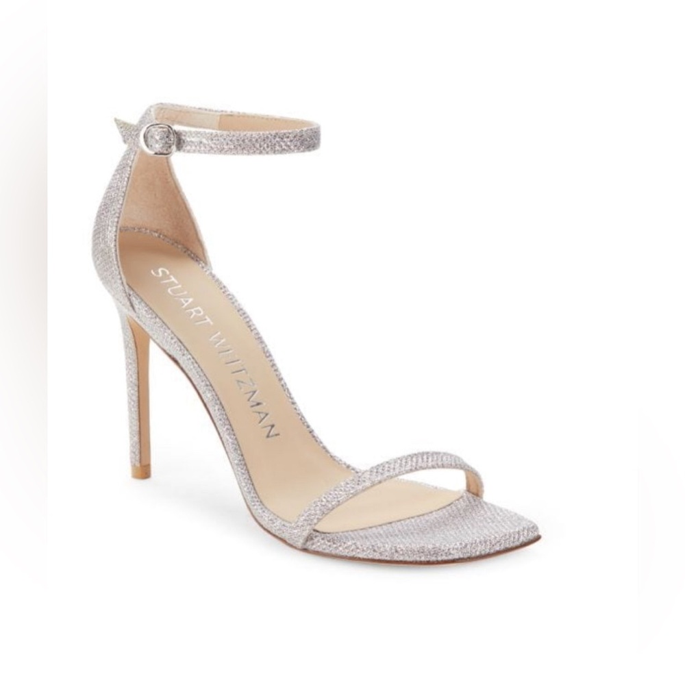 STUART WEITZMAN
Nudistcurve Sandal Silver Glitter Sandal